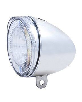 XLC Swingo XB LED Koplamp op Batterijen – Chroom