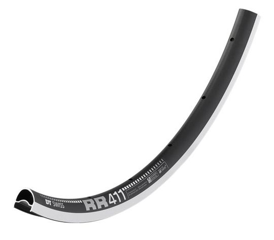 DT Swiss RR411 Asymmetric velg 28" zwart 24-gaats