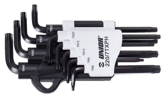 Unior Torxset TR9-TR40 met Gat – 8-Delig – Maat TR9-TR40 / 8-Delig