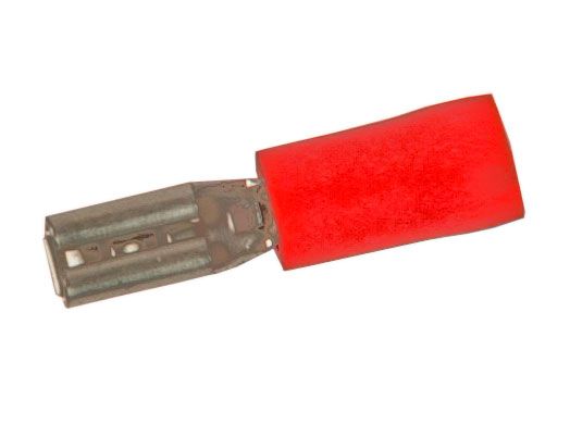 Stekker Plat Vrouw 5,2mm Rood - Doos 100 Stuks - Maat 5,2mm