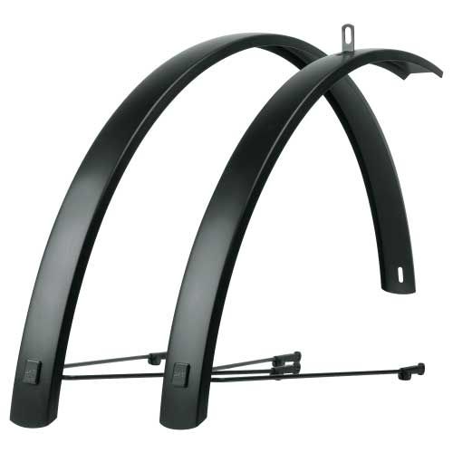 SKS Edge Spatbordset 28" Aluminium 56mm Zwart – Maat 28" / 56mm