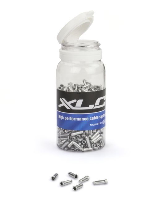 XLC Kabeleindhulzen Aluminium Zilver (500 stuks) – Maat 2.3mm
