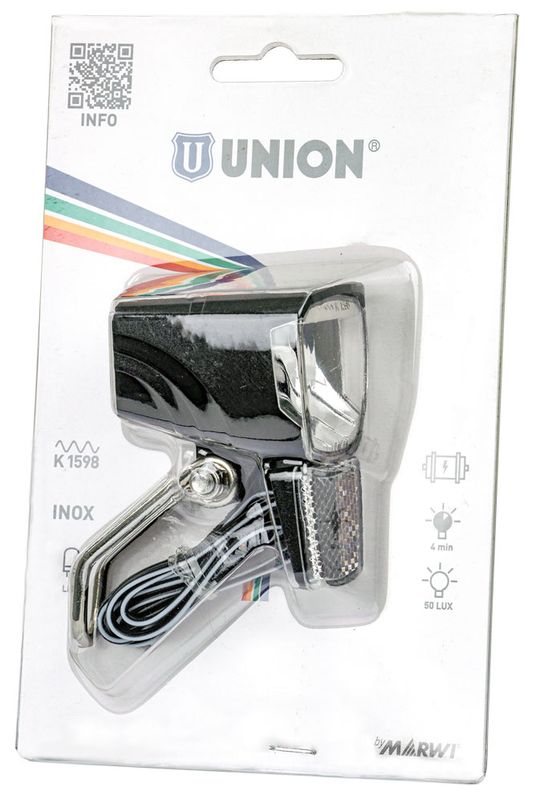 Union UN-4276 LED Dynamo Koplamp – Zwart