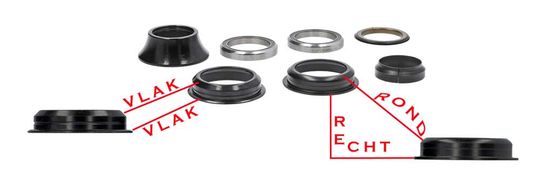 VP Z108PC Balhoofdstel 1 1/8" Ahead Semi Integrated - Zwart