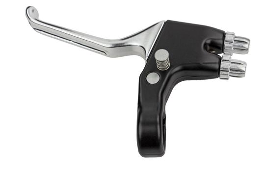 Remgreep 2 Kabels met Stop Links – Zwart/Zilver