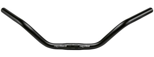 Ergotec Cruiser Stuur Gebogen Staal Zwart – 25.4mm / 11cm