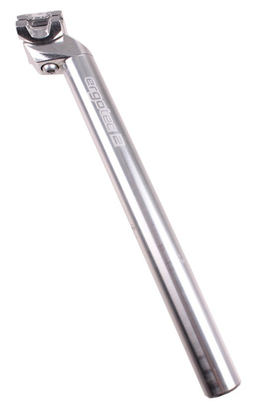 Ergotec Zadelpen 27.2x350mm Aluminium Zilver Setback – Maat 27.2x350mm