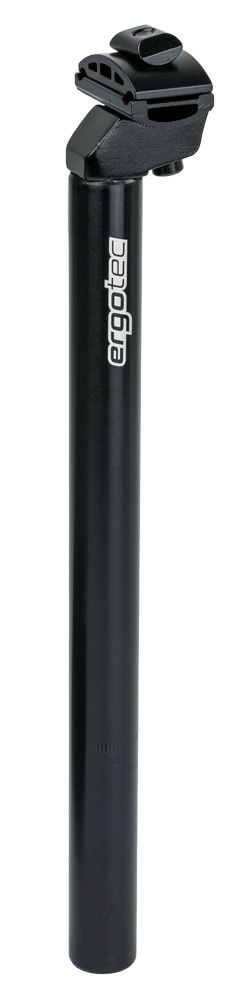 Ergotec Zadelpen 27.2x350mm Aluminium Zwart Setback – Maat 27.2x350mm