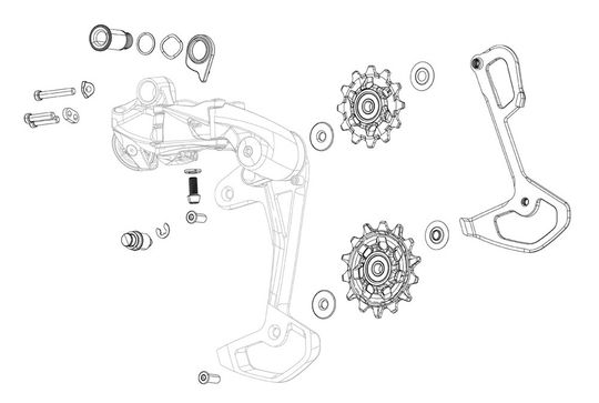 SRAM GX Eagle Derailleurkooi - Lunar