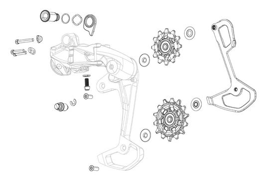 SRAM XX1 Eagle derailleurkooi - Lunar