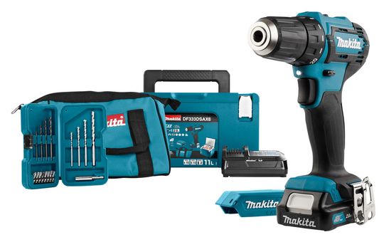 Makita Accuschroefboormachine 12V met 17-delige set – Maat 12 Volt
