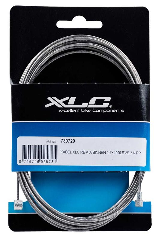XLC Remkabel Binnenkabel RVS – 1.5x4000mm, 19 Draads