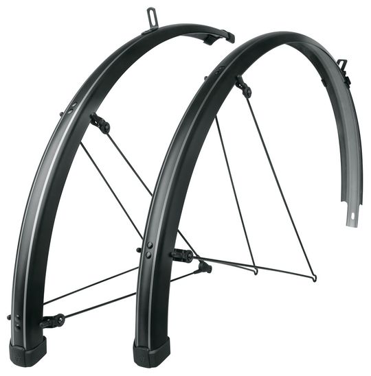 SKS Bluemels Stripes Spatbordset 28" 45mm Zwart – Maat 28" / 45mm