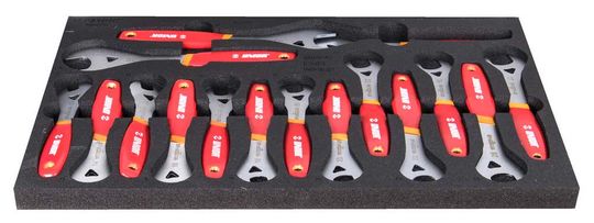 Unior Inlay Conussleutelset Gereedschapswagen – Maat 16-Delig