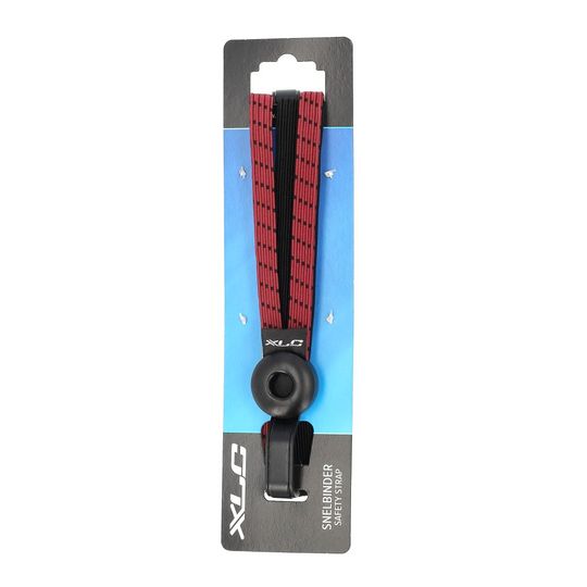 Snelbinder XLC Eye met Haak, Zwart/Bordeaux – Maat 24/12mm / 540mm