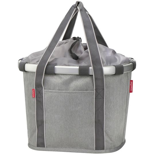 KLICKfix Bikebasket Heringbone Grey Mandtas 15L – 28x35x26