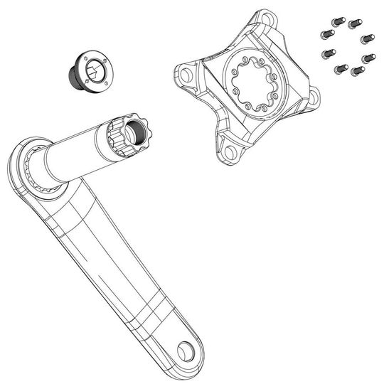 SRAM Force E1 Crank Arm Guard - Zwart (Set van 2)