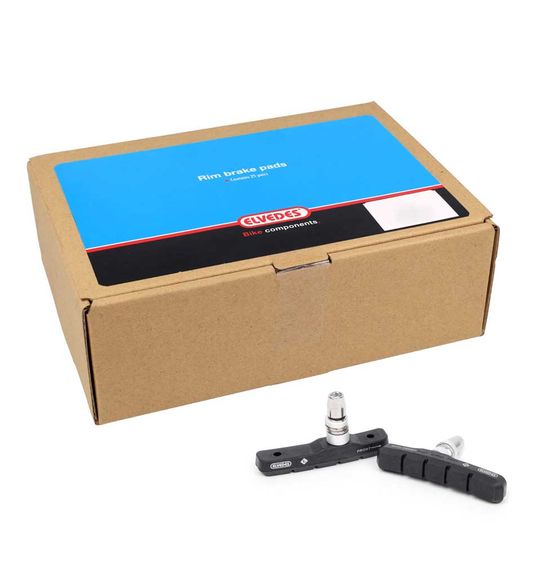 Elvedes V-Brake Remschoenen 72mm Zwart – Doos 25 Sets – Maat 72mm