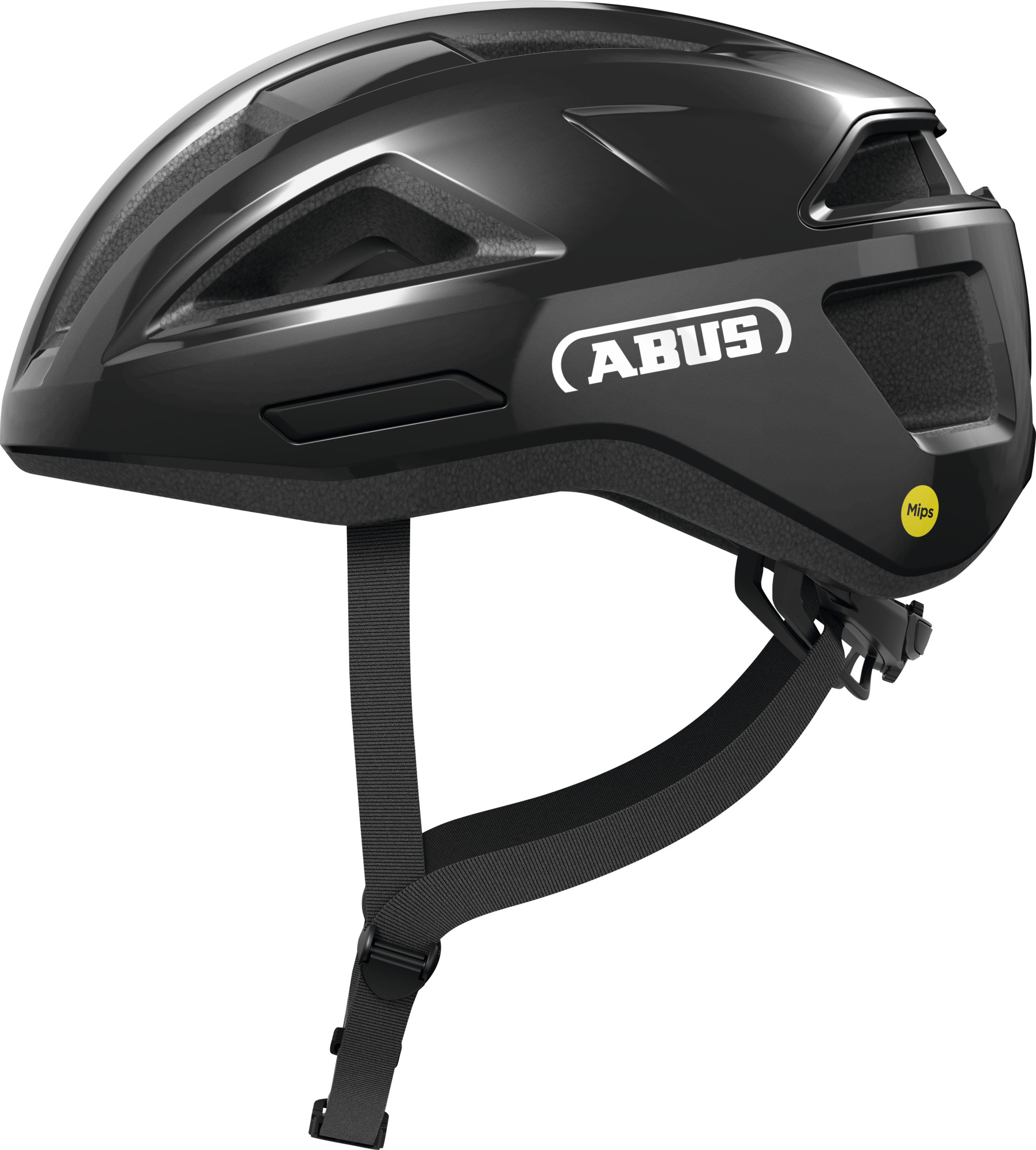 Abus Multiplayer MIPS Fietshelm Shiny Black – Maat L 57-61cm