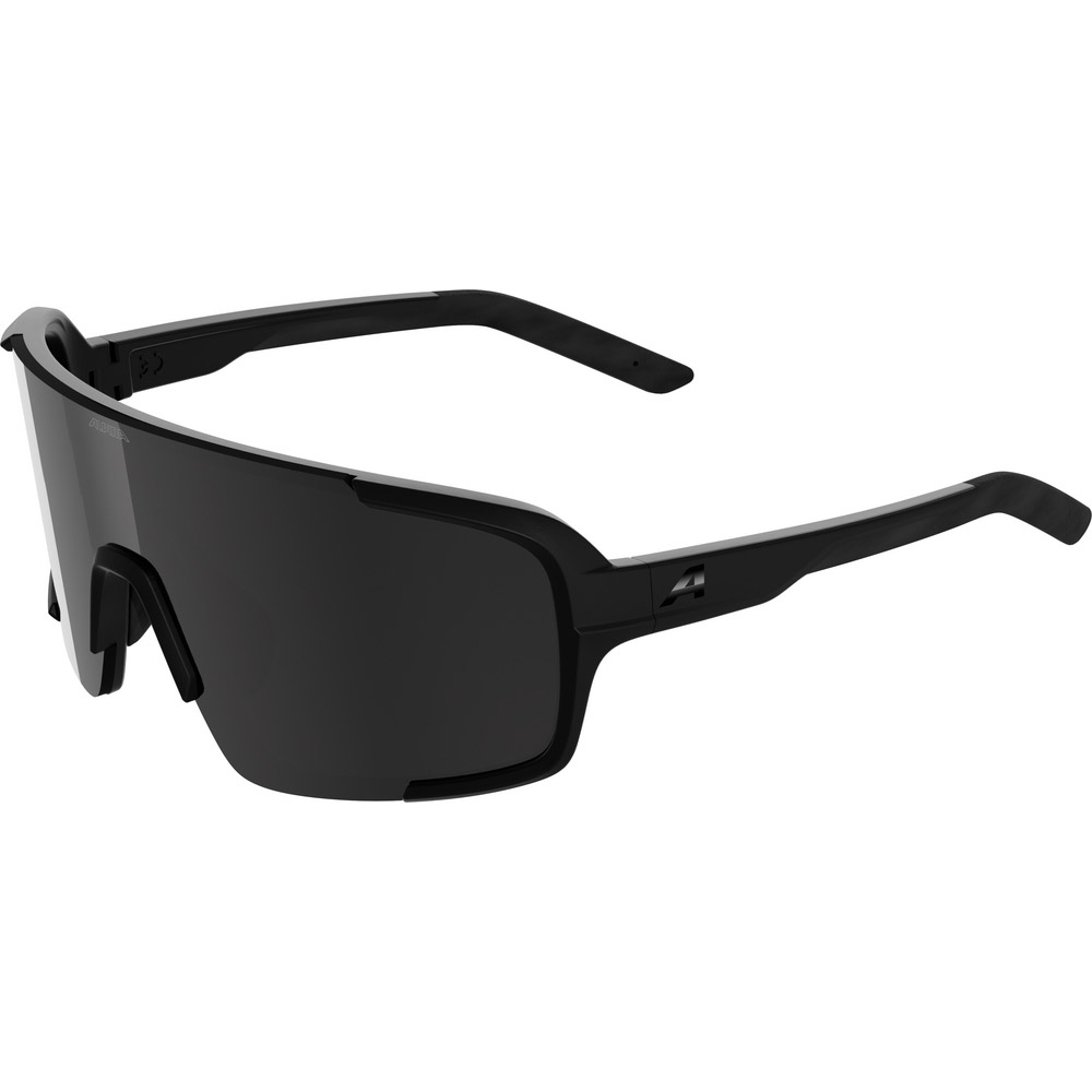 Alpina Sports Lumin sportbril - mat zwart, zwarte lens