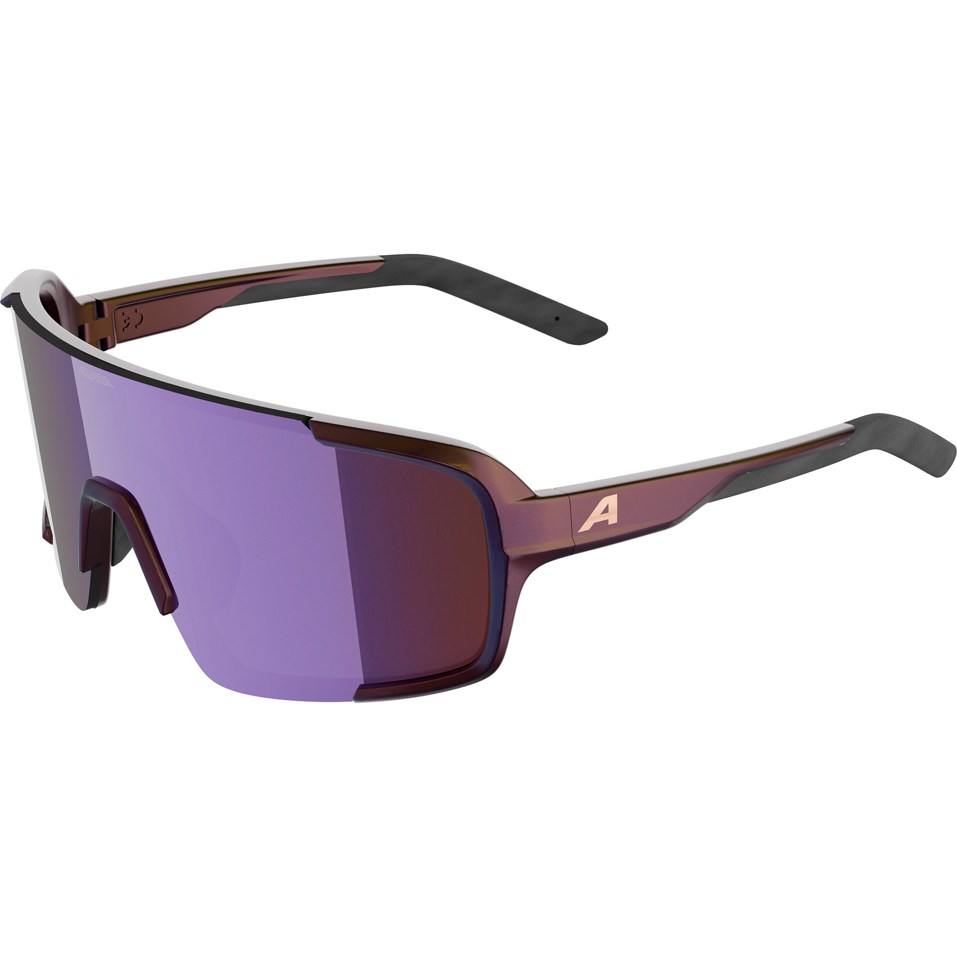 Alpina Sports Lumin Sportbril Roze Spiegellens Mat Zwart/Paars