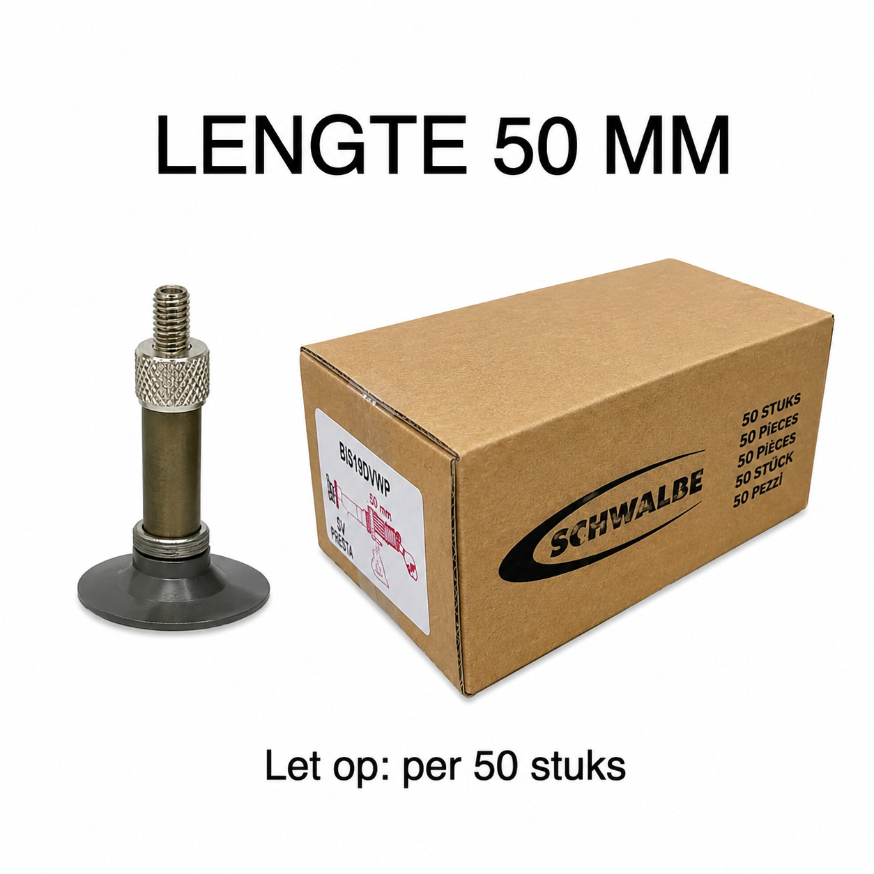 Schwalbe binnenband DV19 27,5/28/29 inch – 50mm ventiel