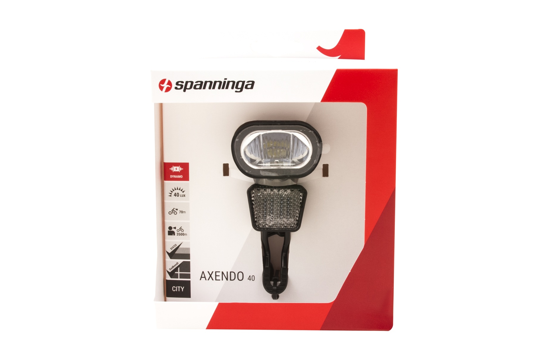 Spanninga Axendo 40 XDOc Dynamo Koplamp met Aan/Uit