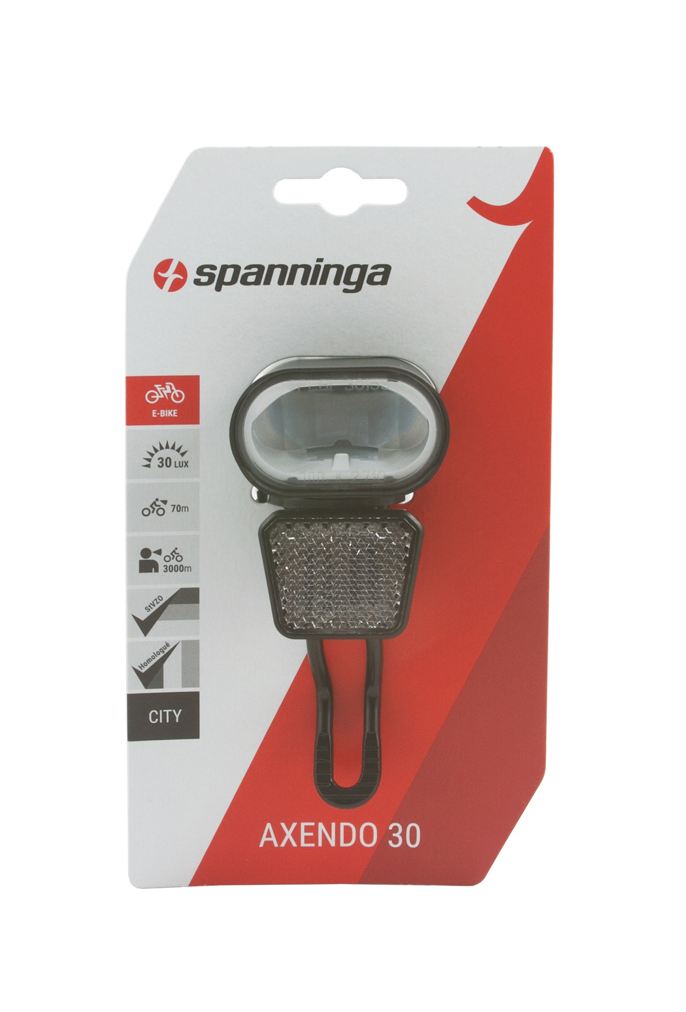 Spanninga Axendo 30 XE koplamp E-bike 6-12V