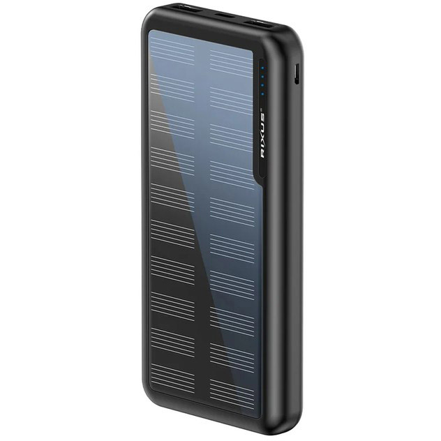 Rixus RXPB45 Solar Powerbank 10.000mAh - Zwart