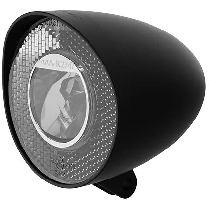 Spanninga Bullet 40 Koplamp – 40 Lux Dynamo Zwart