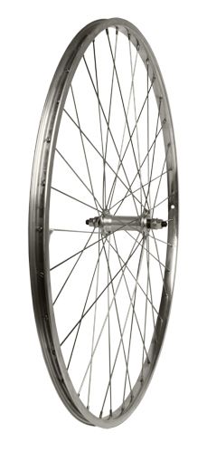 Voorwiel 27x1 1/4 AS23 Aluminium Zilver – Maat 27x1 1/4 / 23mm / 36 Spaaks