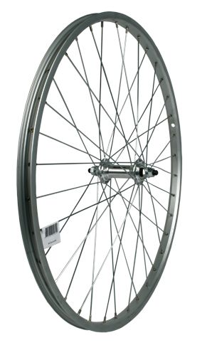 Voorwiel 24x13/8 Aluminium 24mm Zilver – Maat 24x1 3/8