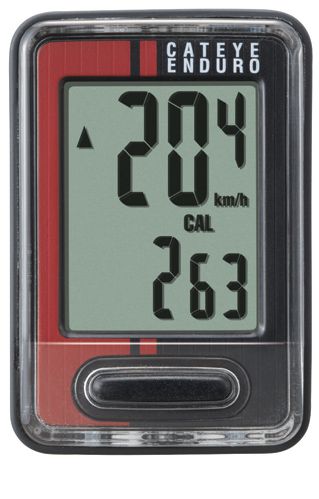 Cateye Enduro 8 CC-ED400 Fietscomputer Zwart/Rood