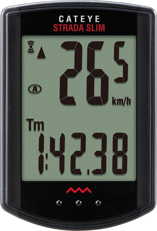Cateye Strada Slim CC-RD310W Draadloze Fietscomputer Zwart