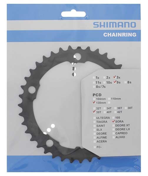Shimano Sora Kettingblad 39T Steek 130mm – Maat 39 Tands