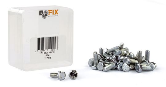 Bofix Bout M6x16 Zilver (set van 50) – Maat M6x16