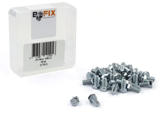 Bofix Bout M5x10 verzinkt - set 50 stuks - Maat M5x10