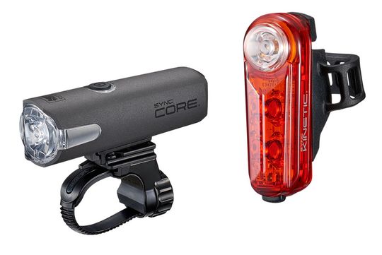Cateye SyncCore + SyncKinetic NW100 LED Lampset – 500/50 Lumen