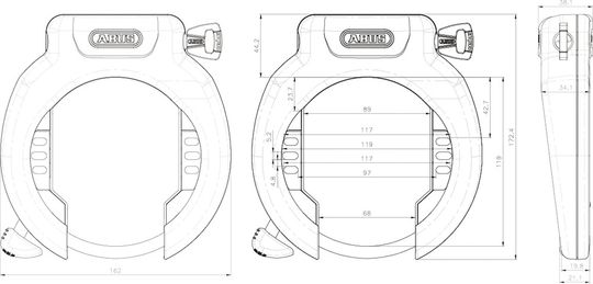 Abus Amparo 4750 XL R Ringslot Insteek – Zwart