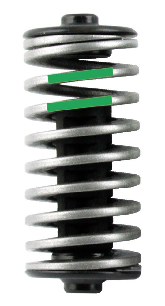 BySchulz Veer G.2 ST verende zadelpen 72mm – Groen