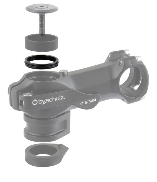 Balhoofd Spacer By.Schulz 1 1/8" Aluminium Zwart