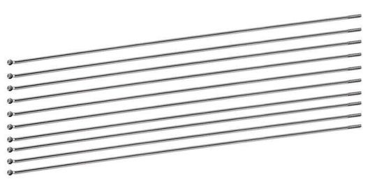 Sapim Leader Long Neck Spaken 13x254mm RVS Zilver (10 st) – Maat 13x254mm
