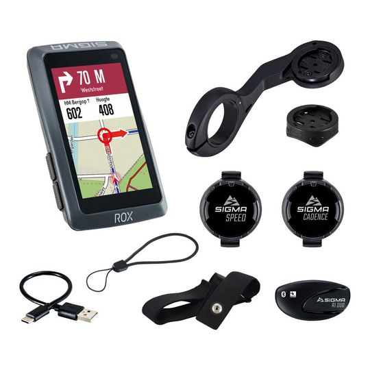 Sigma Rox 12.1 EVO GPS Fietscomputer Set – Night Gray
