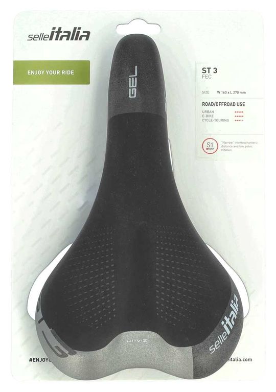 Selle Italia ST3 Aluminium Zadel Zwart – Maat 160x270mm