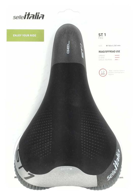 Selle Italia ST1 Aluminium Zadel – Zwart – 166x261mm