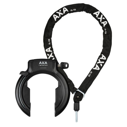 AXA Imenso L Ringslot + ULC Insteekketting 130cm – Zwart