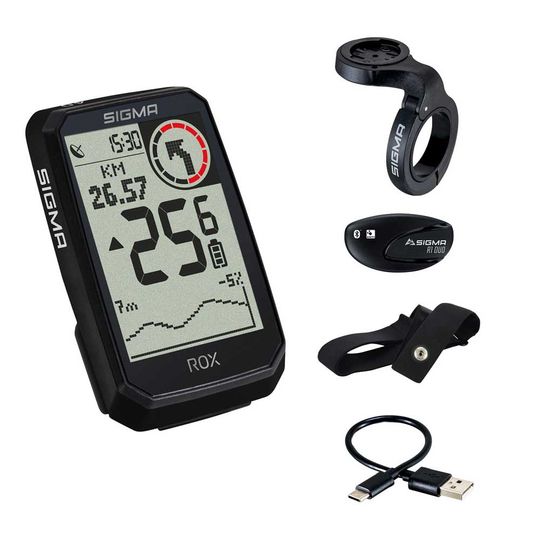 Sigma Rox 4.0 Endurance GPS Fietscomputer Set – Zwart