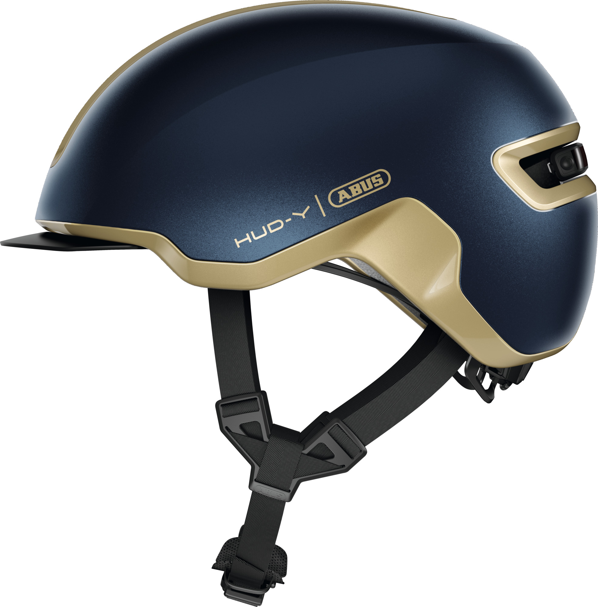 Abus HUD-Y Fietshelm Midnight Gold – Maat S 51-55cm