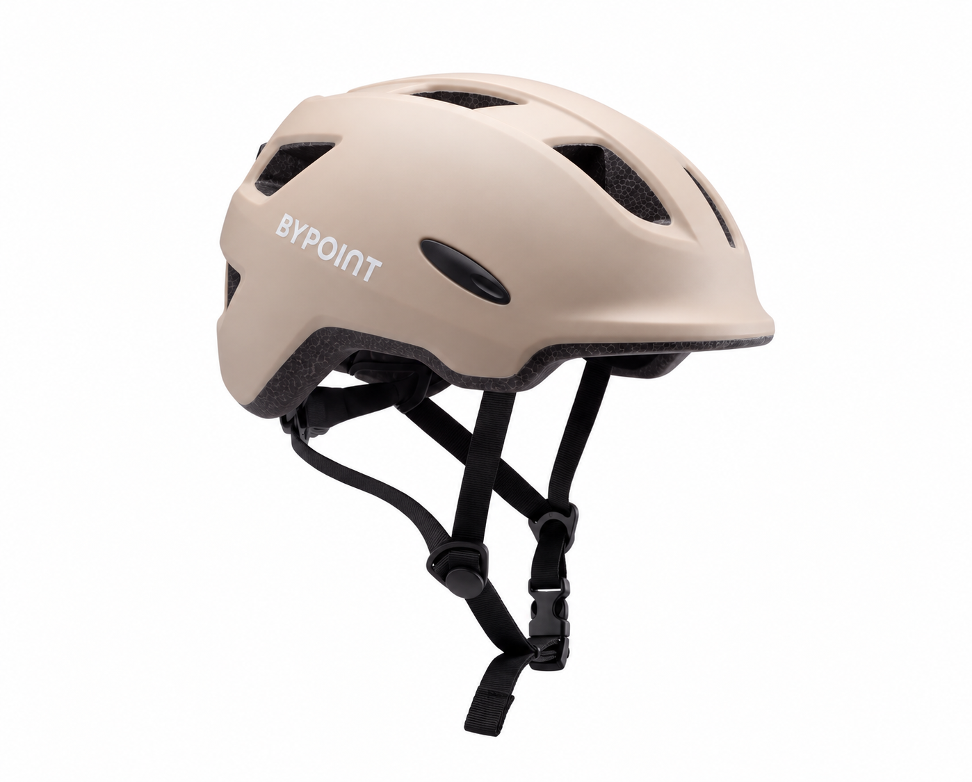 Bypoint Buddy Mini kinderhelm met LED – Zand Beige – Maat 44-49cm