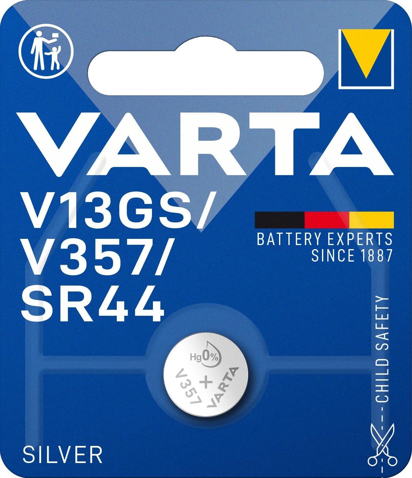 Varta V13GS/V357/SR44 knoopcelbatterij 1,5V